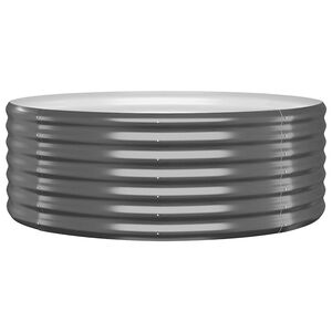 vidaXL Canteiro elevado jardim 100x100x36 a&ccedil;o galvanizado antracite