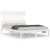 vidaXL Estrutura de cama 140x200 cm madeira maci&ccedil;a branco