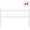 vidaXL Cerca para Jardim WOERDEN 5 unid. 8,5 x 0,6 m Branco