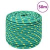 vidaXL Corda de barco 14 mm 50 m polipropileno verde