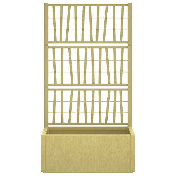 vidaXL Jardineira com Treli&ccedil;a Verde 80 x 36 x 140 cm PP