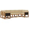vidaXL Conjunto de Sof&aacute;s para Exterior 7 pcs Natural e Bege