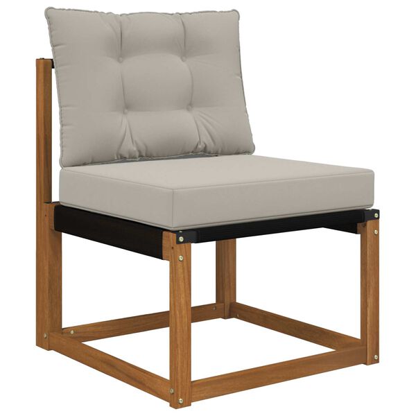 vidaXL Almofada para Sof&aacute; Externo 2 pcs Cinzento Poli&eacute;ster