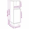 vidaXL Arm&aacute;rio de Banheiro com porta Carvalho Preto 30 x 30 x 100 cm
