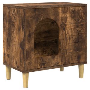 vidaXL Casa para Gatos Carvalho Defumado 51 x 30 x 52 cm