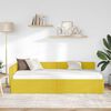 vidaXL Estrutura de Cama de Canto Amarelo 80 cm x 200 cm Veludo