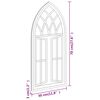 vidaXL Espelho de jardim p/ uso exterior ferro 70x30 cm preto