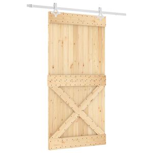 vidaXL Porta Deslizante 100 x 210 cm Natural e Branco