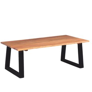 vidaXL Mesa de centro em madeira de ac&aacute;cia maci&ccedil;a 110x60x40 cm