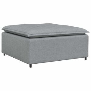 vidaXL M&oacute;dulo de pufe modular para sof&aacute; cinza claro 100x100x48 cm