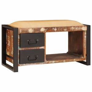 vidaXL Banco de arruma&ccedil;&atilde;o Multicolor 80 x 35 x 40 cm