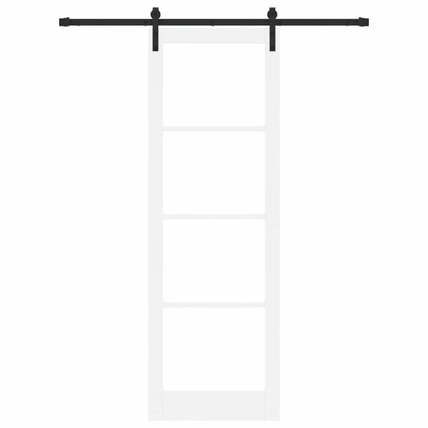 vidaXL Porta Deslizante ORKDAL Branco e Preto 78 x 232 cm