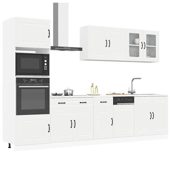 vidaXL 7 pe&ccedil;as arm&aacute;rio de cozinha conjunto Kalmar branco