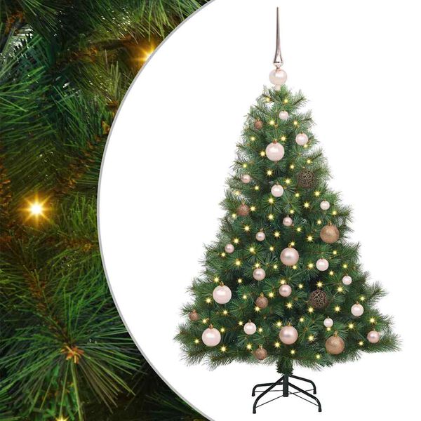 vidaXL &Aacute;rvore de Natal Artificial com 150 LEDs Verde 120 cm PE e PVC