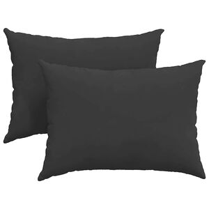 vidaXL Travesseiros de Sof&aacute; 2 pcs Preto 70 x 50 cm tecido