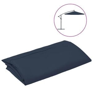 vidaXL Tecido de substitui&ccedil;&atilde;o p/ guarda-sol cantilever 300 cm azul