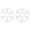 vidaXL Figuras de flocos de neves com LEDs 2pcs 38x37 cm branco quente
