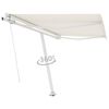 vidaXL Toldo retr&aacute;til manual independente 300x250 cm cor creme
