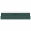 vidaXL Cama com arruma&ccedil;&atilde;o e colch&atilde;o Verde Escuro 90 x 200 cm Veludo