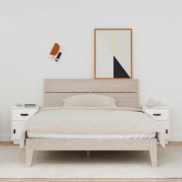 vidaXL Mesas de cabeceira 2 pcs 40x34x55 cm pinho maciço branco