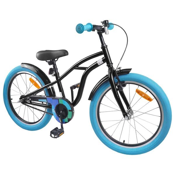 vidaXL Bicicleta Infantil 20 Polegadas para 6-11 Anos Preto