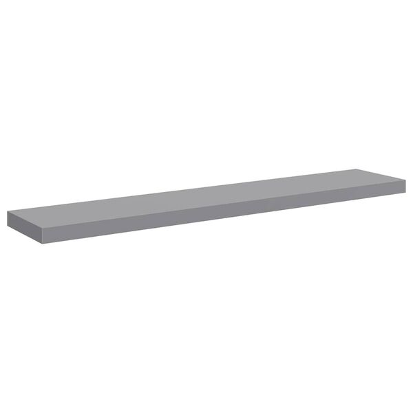 vidaXL Prateleira de parede suspensa 120x23,5x3,8 cm MDF cinzento