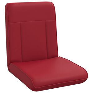vidaXL Cadeira de ch&atilde;o ajust&aacute;vel Vinho Vermelho Couro Sint&eacute;tico
