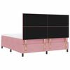 vidaXL Cama Box Spring LED com colch&atilde;o Rosa 180 x 200 cm Veludo