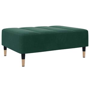 vidaXL Apoio de p&eacute;s 77x55x31 cm veludo verde-escuro