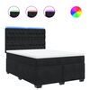 vidaXL Cama com molas/colch&atilde;o 160x200 cm veludo preto