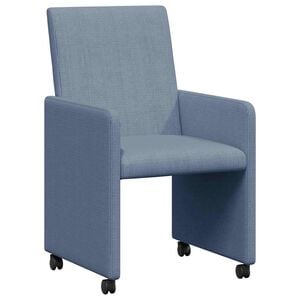 vidaXL Cadeiras de Jantar com Rodas 2 unid. Tecido de veludo c&ocirc;tel&eacute;