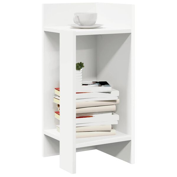 vidaXL Mesa lateral com prateleira 110x50x103 cm branco