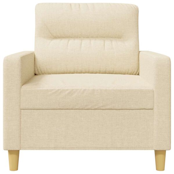 vidaXL Poltrona 60 cm tecido cor creme