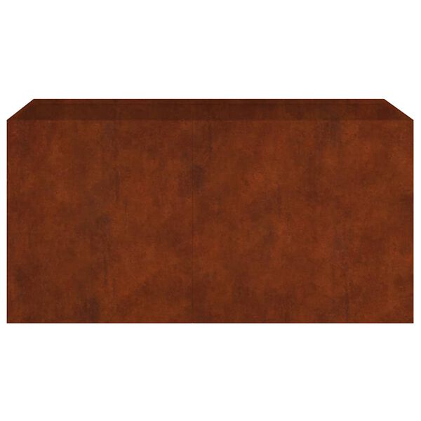 vidaXL Vaso/floreira 80x40x40 cm a&ccedil;o corten