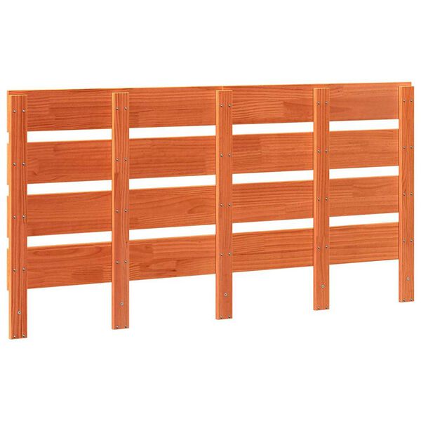 vidaXL Cabeceira com cabeceira Marrom Cera 160,5 x 3 x 80 cm