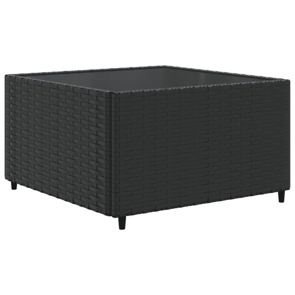 vidaXL 8 pcs conjunto lounge de jardim c/ almofad&otilde;es vime PE preto