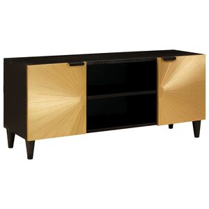vidaXL Gabinete para TV Preto e Ouro 105 x 33 x 46 cm