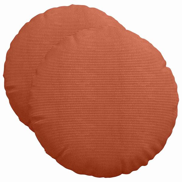 vidaXL Almofadas de Assento 2 pcs Laranja Vermelho &Oslash; 50 cm
