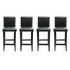 vidaXL Bancos de bar 4 pcs couro artificial preto