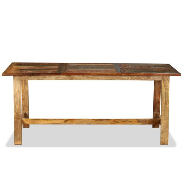 vidaXL Mesa de jantar madeira reciclada maci&ccedil;a 180 cm