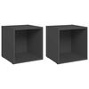 vidaXL M&oacute;veis de TV 2 pcs 37x35x37 cm derivados de madeira cinzento