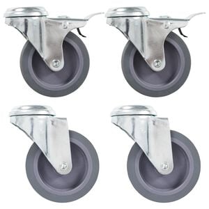 vidaXL Rodas girat&oacute;rias com furo roscado 4 pcs 75 mm