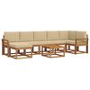 vidaXL Conjunto de Sof&aacute;s para Exterior 8 pcs Natural e Bege