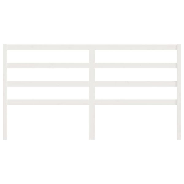 vidaXL Cabeceira de cama 186x4x100 cm pinho maciço branco