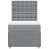 vidaXL Cama com molas/colch&atilde;o 90x190 cm tecido cinzento-claro