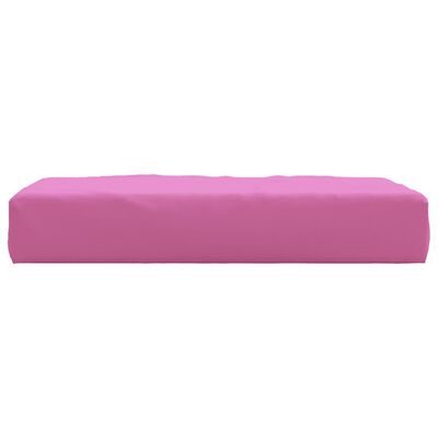 vidaXL Almofadão para sofá de paletes 60x60x8 cm tecido rosa