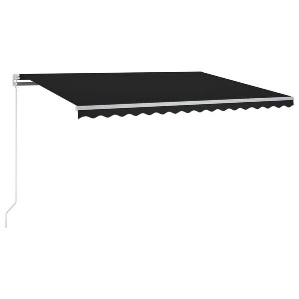 vidaXL Toldo autom&aacute;tico com LED e sensor de vento 300x250 cm antracite