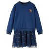 vidaXL Vestido de manga comprida para crian&ccedil;a azul-marinho 92