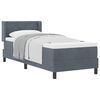 vidaXL Cama Box com colch&atilde;o Cinza Escuro 200 x 80 cm Veludo