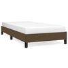vidaXL Estrutura de cama sem colch&atilde;o 90x190 cm tecido castanho-escuro
